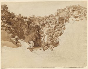 Tivoli und der Tempel der Sibylle über der Aniene-Schlucht