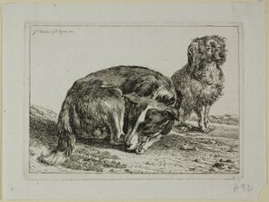 Zwei ruhende Hunde, aus Die Zweite Thierfolge