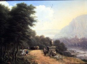 Landschaft mit Wäscherinnen von Johann Christian Vollerdt or Vollaert