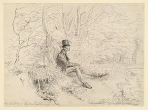 Ausruhender Herr im Wald auf dem Kahlenberg von Johann Christoph Erhard