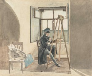 Der Maler Johann Adam Klein 1792-1875 vor seiner Staffelei, 1818 von Johann Christoph Erhard