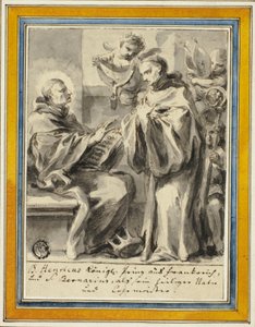 König Heinrich von Frankreich und der heilige Bernhard von Clairvaux von Johann Christoph Lischka