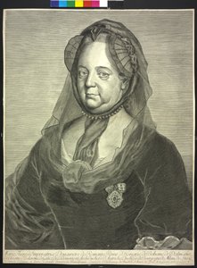 Heilige Römische Kaiserin Maria Theresia (Gravur) von Johann Christoph von Reinsperger