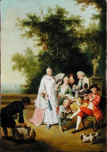 Ein Fest auf einer Terrasse von Johann Conrad Seekatz