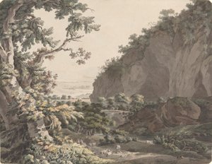 Ein bewaldetes Tal mit felsigen Klippen