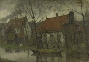 Ansicht in einem Dorf von Johann Eduard Karsen