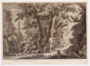 Adams erstes Treffen mit Eva von Johann Elias Ridinger