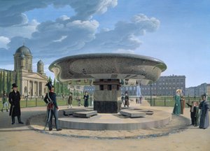 Die Granitschale im Lustgarten Berlin, 1831 von Johann Erdmann Hummel