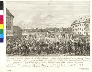 Krönung von Kaiser Leopold II. zum König von Ungarn in Bratislava am 15. November 1790 von Johann Ernst Mansfeld