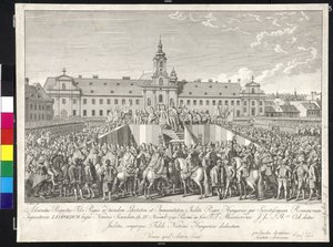 Krönung von Kaiser Leopold II. zum König von Ungarn in Bratislava am 15. November 1790