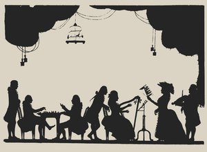 Konzert am Hofe von Kaiser Paul I. in Sankt Petersburg (Silhouette, ca. 1785)