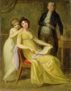 Skizze für ein Gruppenporträt der Familie Loehr, Bankiers von Johann Friedrich August Tischbein