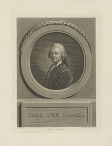 Porträt von Karl Wilhelm Ramler 1725-1798, 1774 von Johann Friedrich Bause