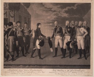 Treffen von Tilsit der drei Monarchen im Juli 1807
