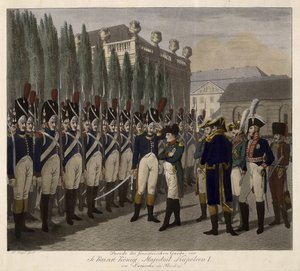 Parade der französischen Garde im Lustgarten in Berlin, 1806 - Juegel, Johann Friedrich (1772-1833) - 1806 - Aquatinta - 31,6x39 - Private Sammlung
