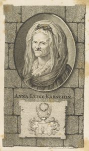 Porträt von Anna Louisa Karsch 1722-1791, 1796 von Johann Friedrich Krethlow