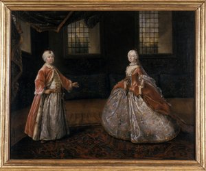 Porträt von Herzog Friedrich III. von Sachsen-Gotha-Altenburg und Herzogin Luise-Dorothee, 1760 von Johann Friedrich Loeber