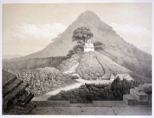 Malerische Ansicht am Tempel des Kreuzes, Palenque, Tafel 20 aus 