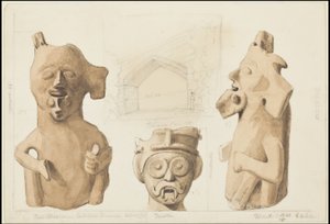 Eine Sammlung von Waldecks Originalkunstwerken aus Mesoamerika, Box 3 von 22 von Johann Friedrich Maximilian von Waldeck