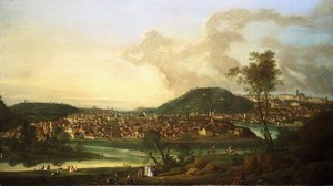 Blick auf Prag von Osten