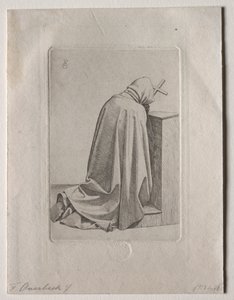 Ein betender Mönch, 1826 von Johann Friedrich Overbeck