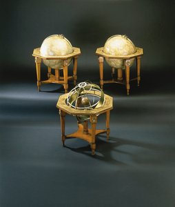 Ein seltener Globus-Drilling aus dem 18. Jahrhundert, Nürnberg von Johann Georg Klinger