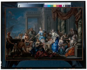 Achilles unter den Töchtern des Lykomedes von Johann Georg Platzer