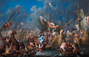 Antonius und Kleopatra in der Schlacht von Actium