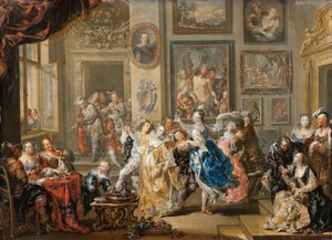 Tanzszene mit Palastinterieur, 1731-1734