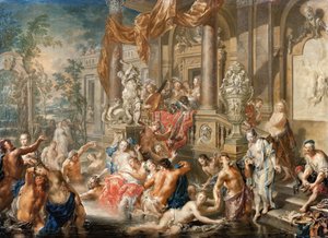 Brunnenszene vor einem Palast, 1731-1734
