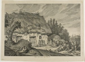 Ein Bauernhaus von Johann Georg Wille
