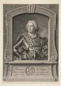 Maurice de Saxe, Herzog von Kurland und Semgallen, Marschall von Frankreich von Johann Georg Wille