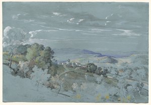 Die Hügel von Umbrien bei Perugia von Johann Georg von Dillis