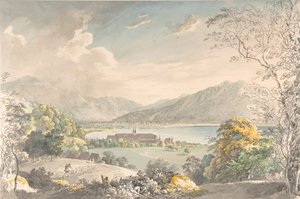 Blick auf das Kloster in Tegernsee von Nordosten