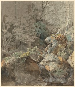 Wasserfälle in einem Bergwald, 1797 von Johann Georg von Dillis