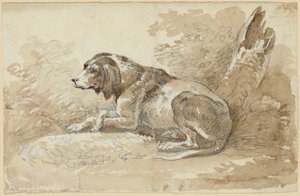 Zwei Hundestudien von Johann Georg von Dillis