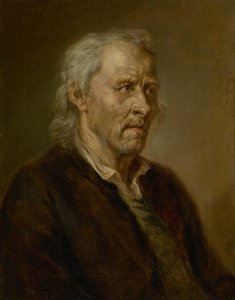 Porträt eines alten Mannes mit weißem Haar von Johann Georg von Edlinger