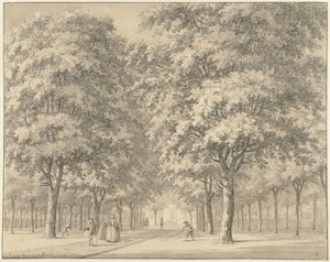 Die Auffahrt eines Landhauses (Velserbeek?) von Johann Goll van Frankenstein (I)