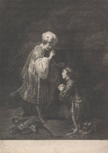 Absaloms Unterwerfung vor seinem Vater, König David von Johann Gottfried Haid