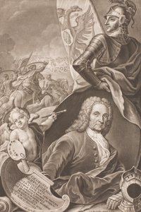 Porträt von Georg Philipp Rugendas 1666-1742, ca. 1745 von Johann Gottfried Haid