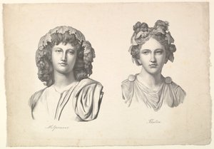 Melpomene und Thalia, 1823-26 von Johann Gottfried Schadow