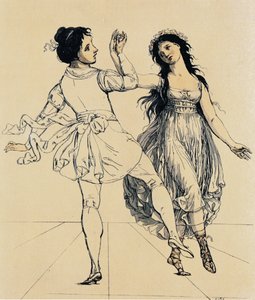 Das tanzende Paar Maria und Salvatore Viganò von Johann Gottfried Schadow