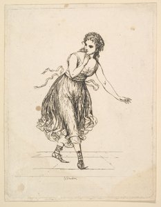 Frau allein, aus der Serie Das tanzende Paar Vigano von Johann Gottfried Schadow