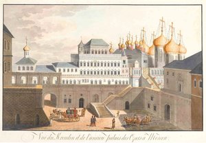 Ansicht des Kremls in Moskau. Der Terem-Palast, 1813