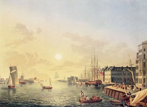 Ansicht des Hafens und Hafens von Le Havre, frühes 19. Jahrhundert