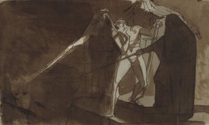 Macbeth und die drei Hexen. Illustration zu Shakespeares Macbeth, IV,1 von Johann Heinrich Füssli
