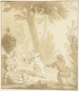 Allegorische Darstellung mit spielenden Kindern