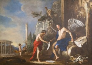 Allegorie der Zeit, Chronos und Eros von Johann Heinrich Schonfeldt