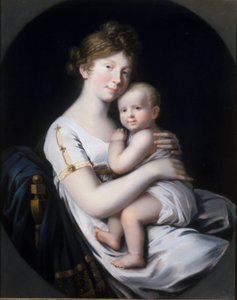 Kronprinzessin Luise von Preußen mit Kronprinz Friedrich Wilhelm IV., 1796 von Johann Heinrich Schroder