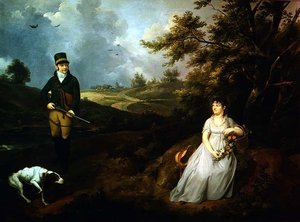 Porträt eines Herrn und einer Dame von Johann Heinrich Schroder